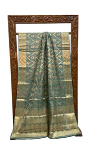 Pure Tussar Silk Handloom Banarasi Saree - The Handlooms
