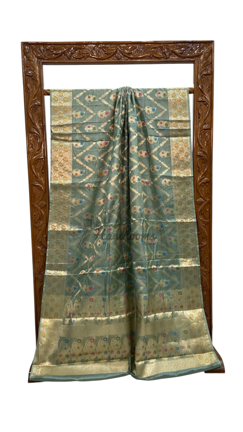 Pure Tussar Silk Handloom Banarasi Saree - The Handlooms