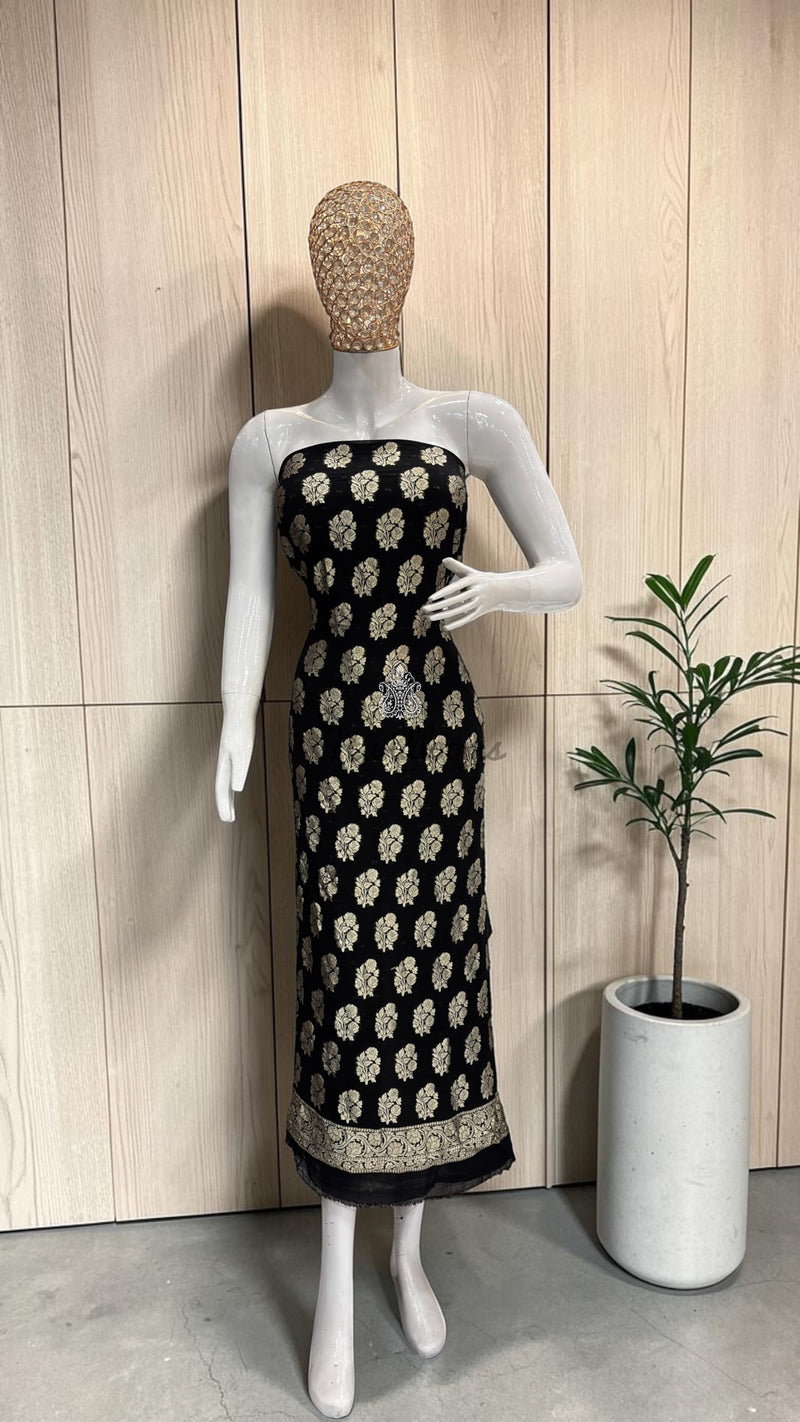 Khaddi Georgette Banarasi Dress material