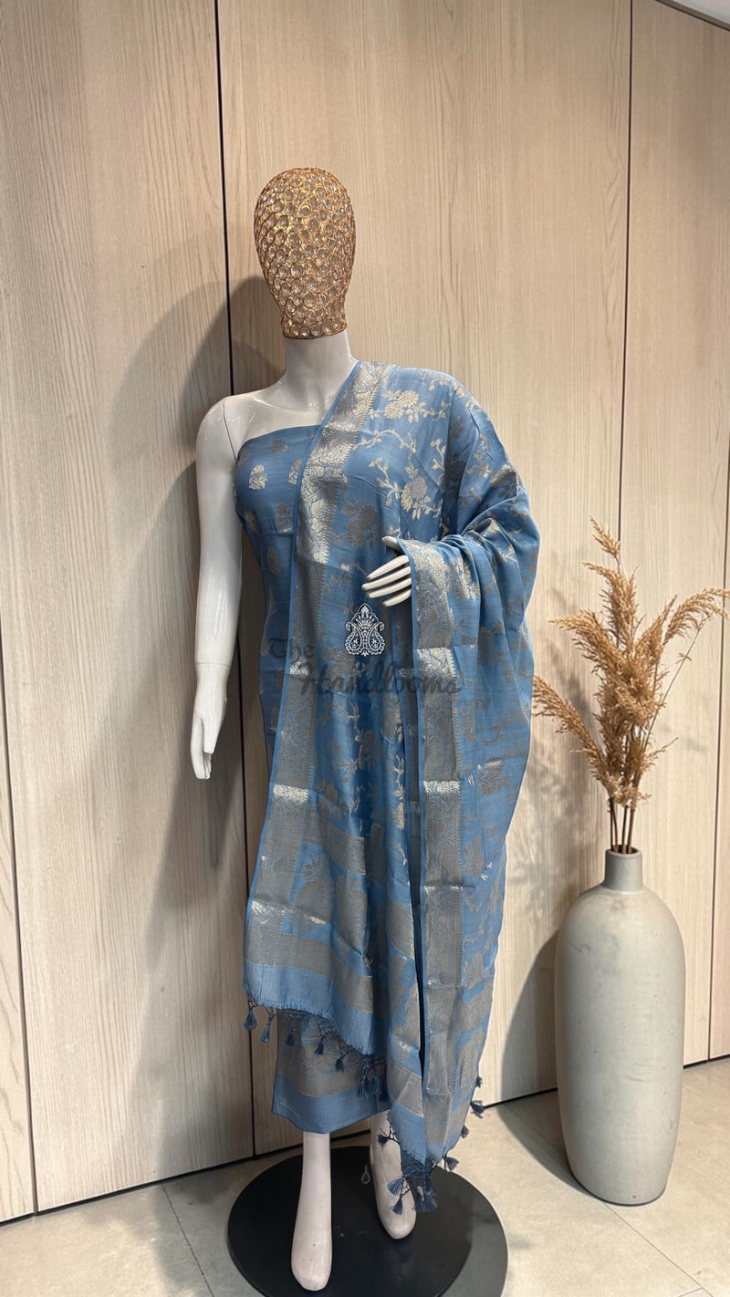 Pure Chiniya Silk Handlooms Banarasi Dress material