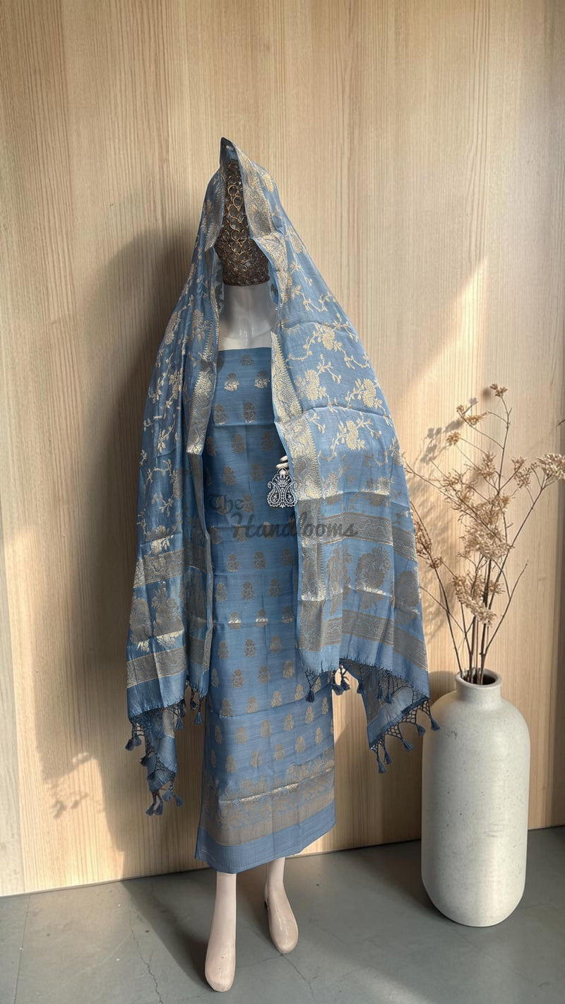 Pure Chiniya Silk Handlooms Banarasi Dress material