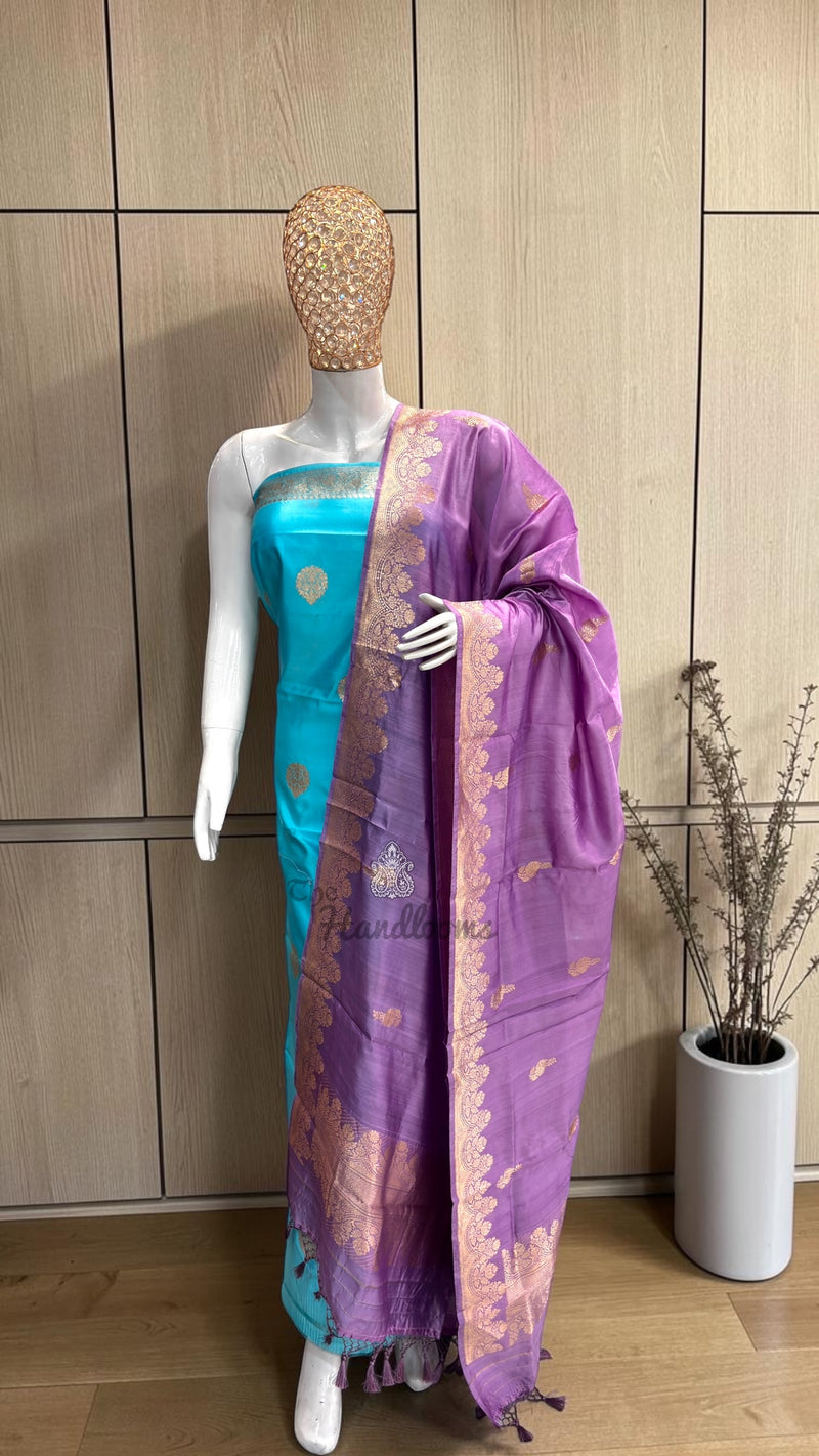 Pure Katan Silk Handlooms Banarasi Dress Material