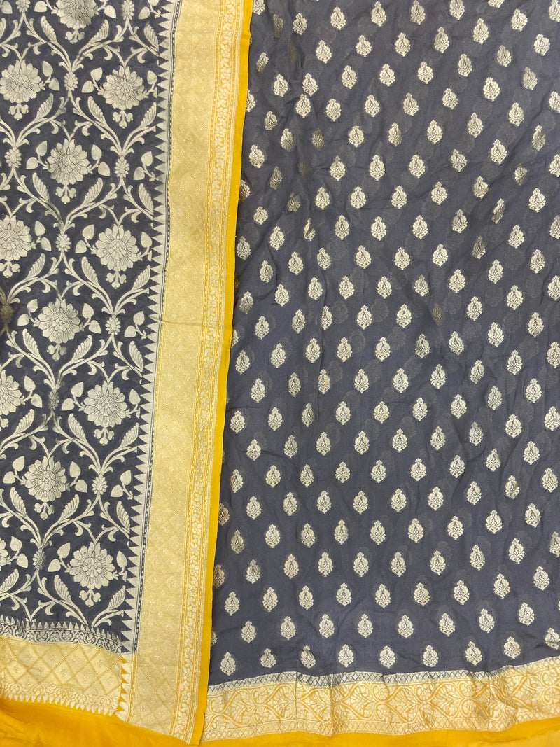 Khaddi Georgette Banarasi Dress material - The Handlooms