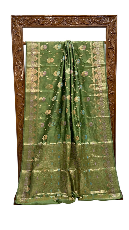 Pure Dupion Silk Banarasi Saree - The Handlooms
