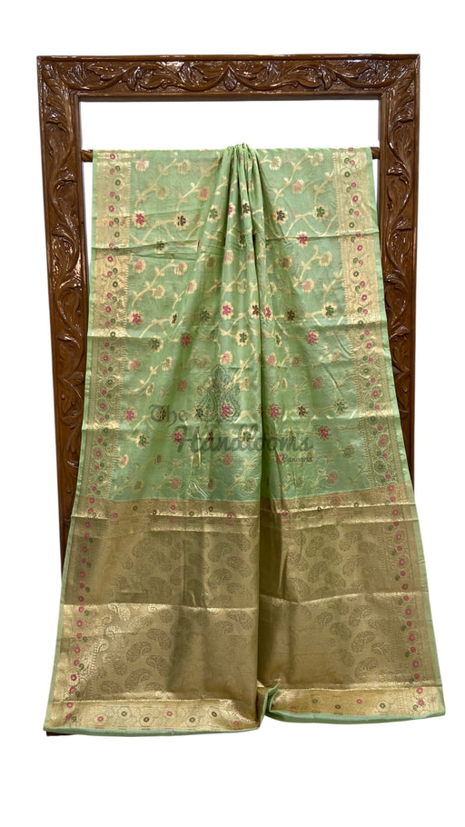 Pure Tussar Silk Handloom Banarasi Saree - The Handlooms