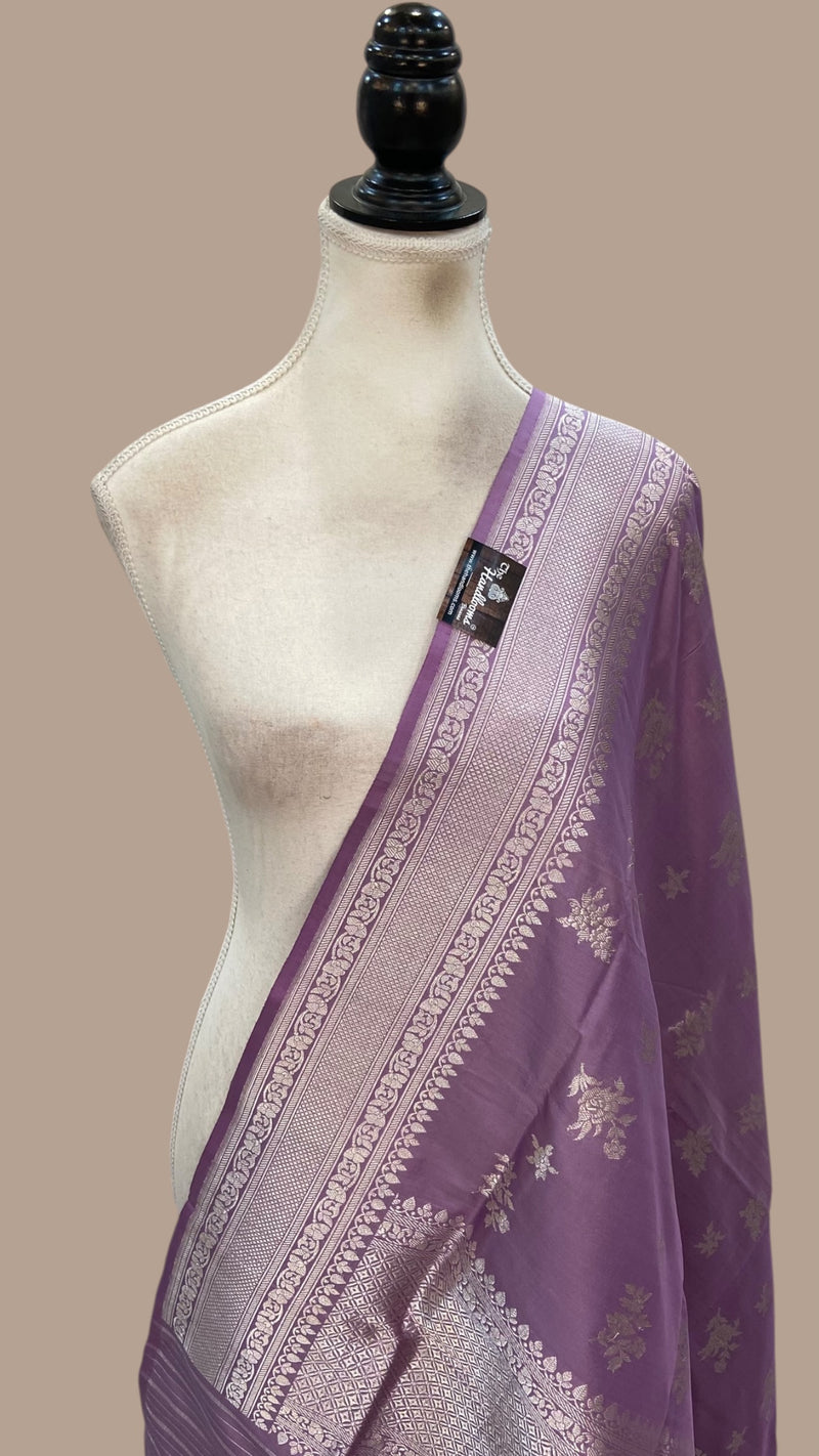 Pure Katan Silk Handloom Banarasi Dupatta - All Over Sona Roopa Kadua Motifs