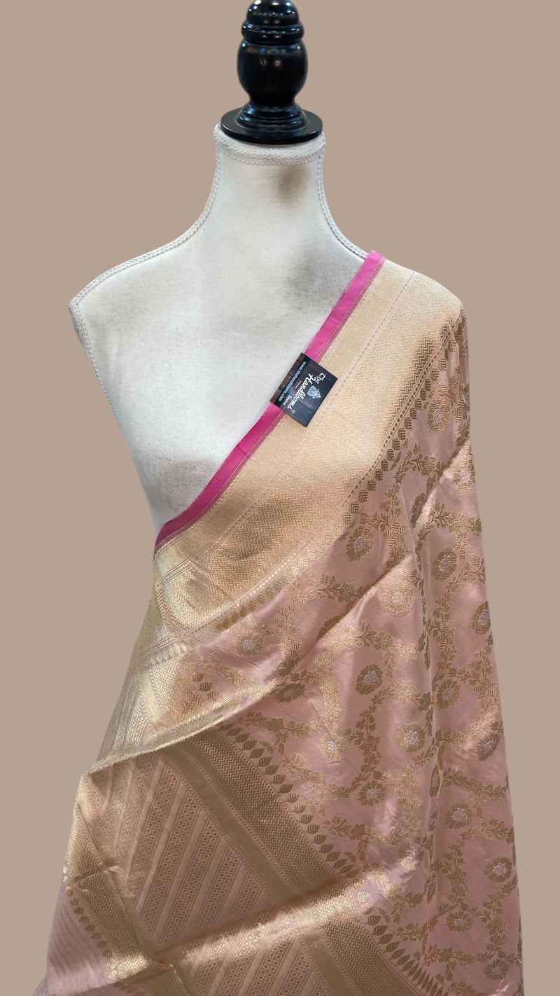Pure Katan Silk Handloom Banarasi Dupatta - All Over Sona Roopa Kadua Jaal Work