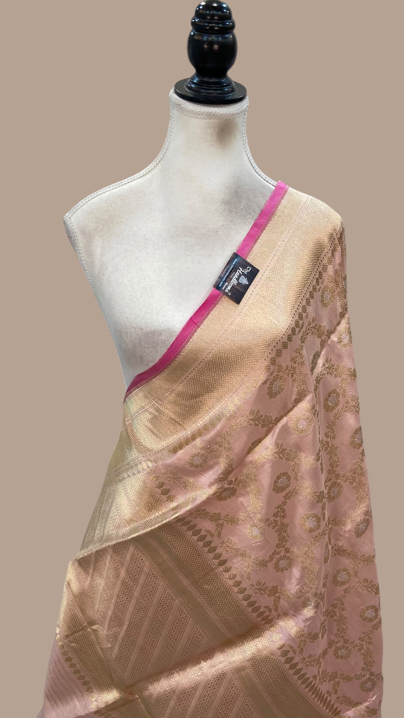 Pure Katan Silk Handloom Banarasi Dupatta - All Over Sona Roopa Kadua Jaal Work