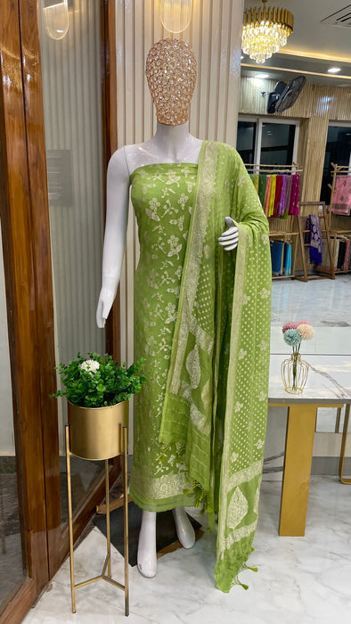 Pista Pure Khaddi Georgette Banarasi Dress material