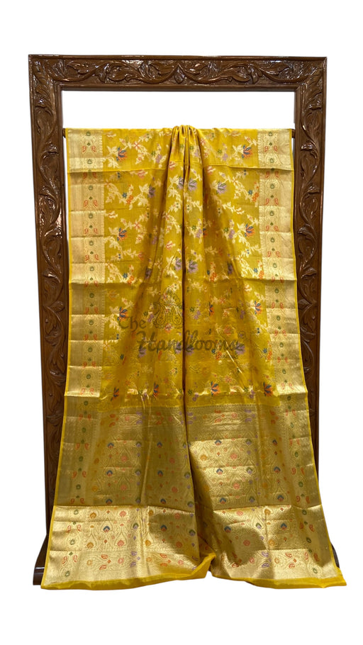 Pure Tussar Silk Handloom Banarasi Saree - The Handlooms