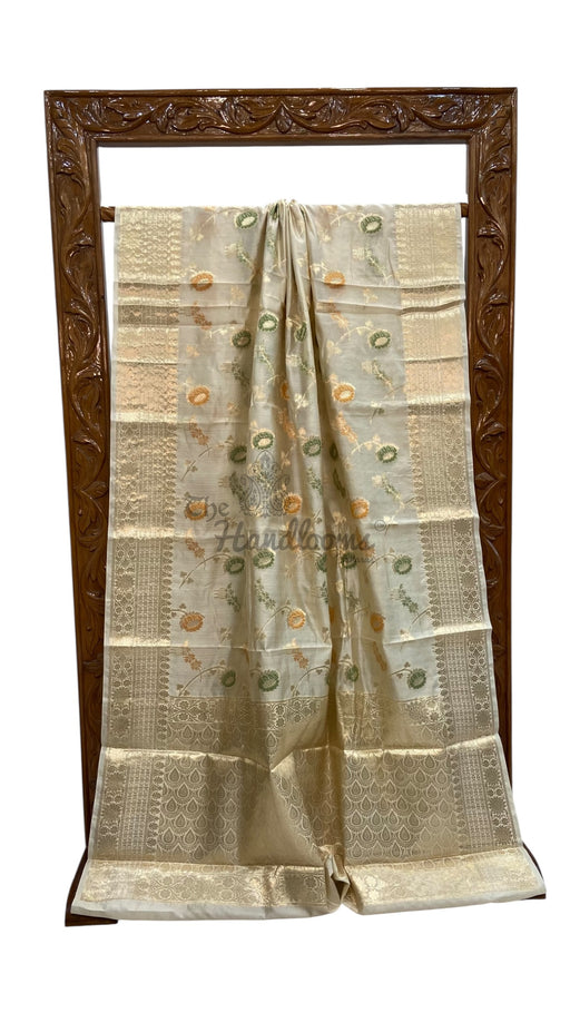 Pure Dupion Silk Banarasi Saree - The Handlooms