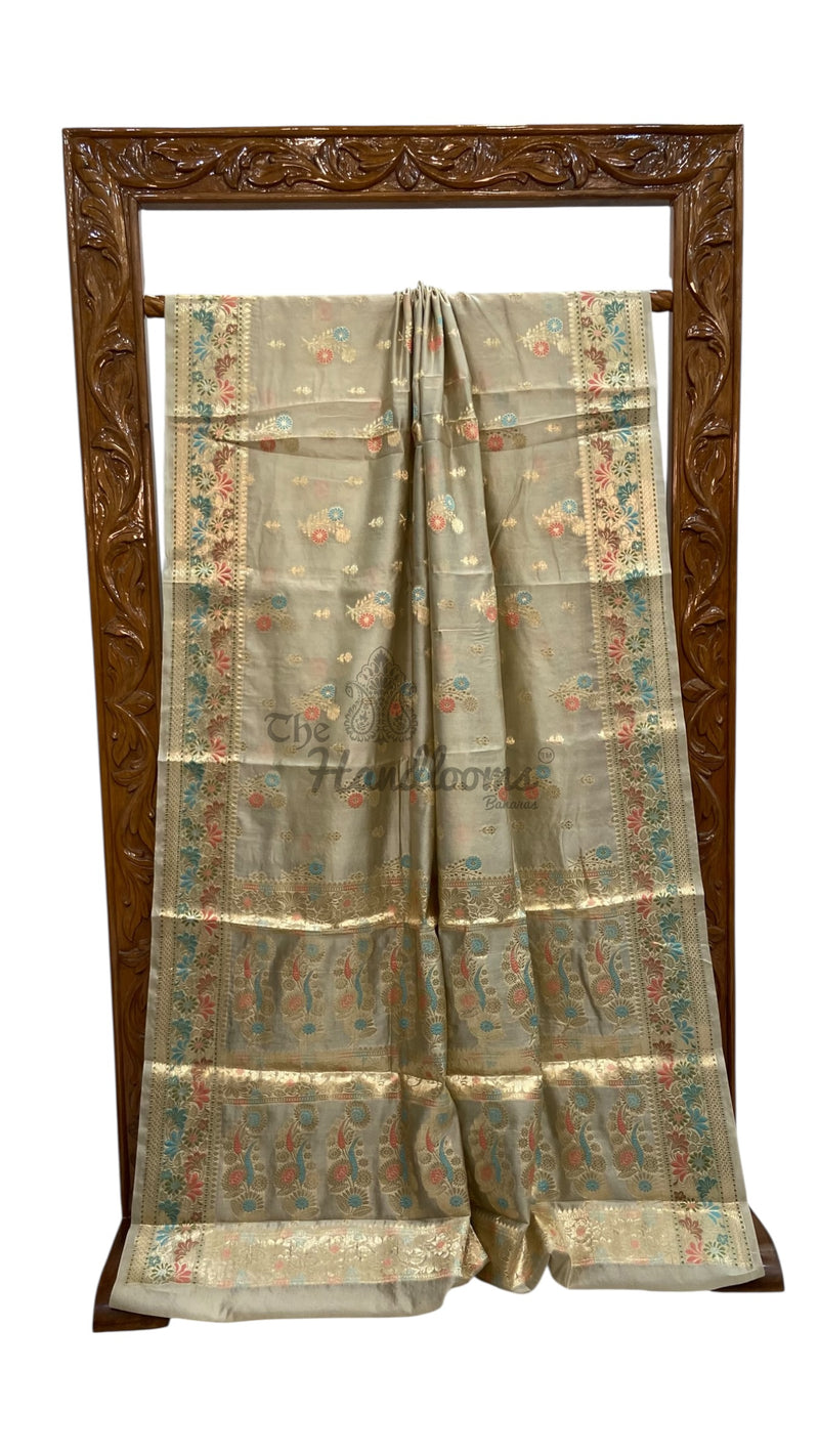 Pure Dupion Silk Banarasi Saree - The Handlooms
