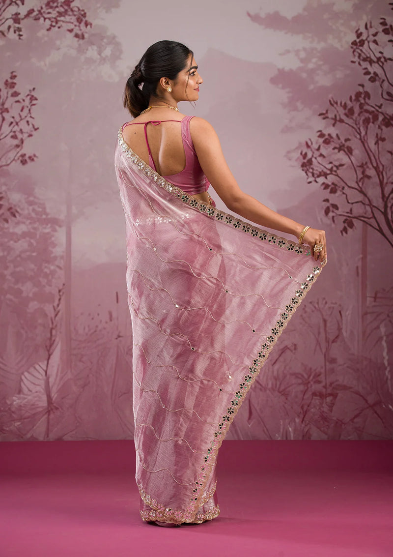 Pure Kora Tissue Handloom Banarasi Saree - Handwork - The Handlooms