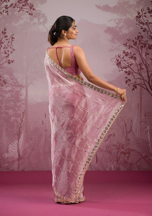Pure Kora Tissue Handloom Banarasi Saree - Handwork - The Handlooms