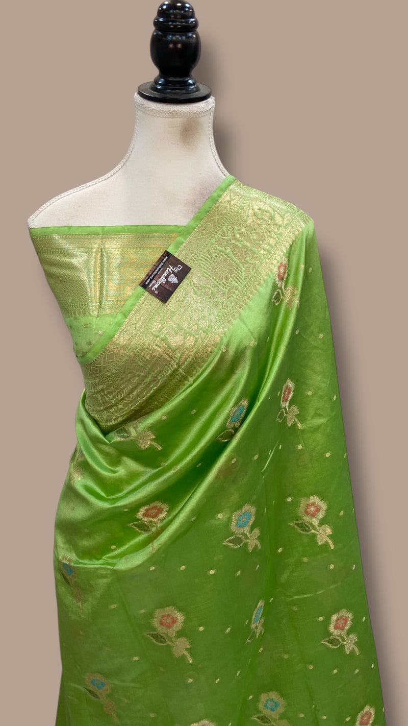 Pure Dupion Silk Banarasi Saree - The Handlooms