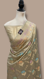 Pure Dupion Silk Banarasi Saree - The Handlooms