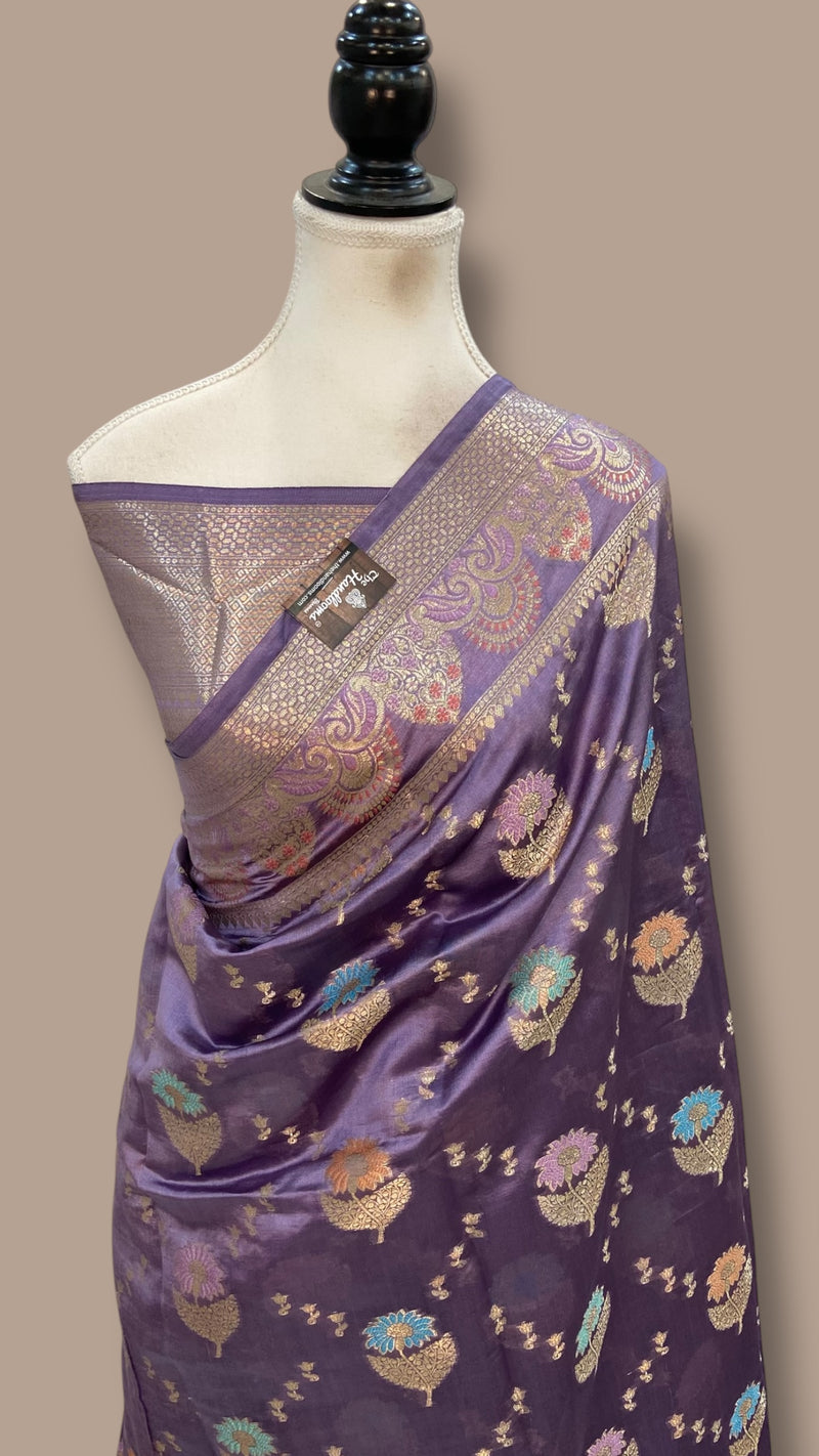 Pure Dupion Silk Banarasi Saree - The Handlooms