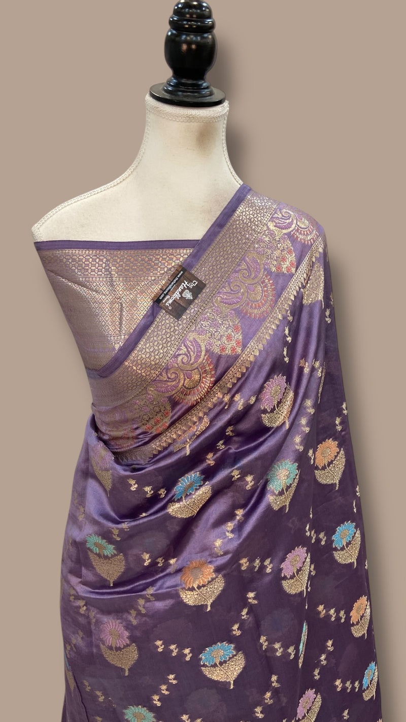 Pure Dupion Silk Banarasi Saree - The Handlooms
