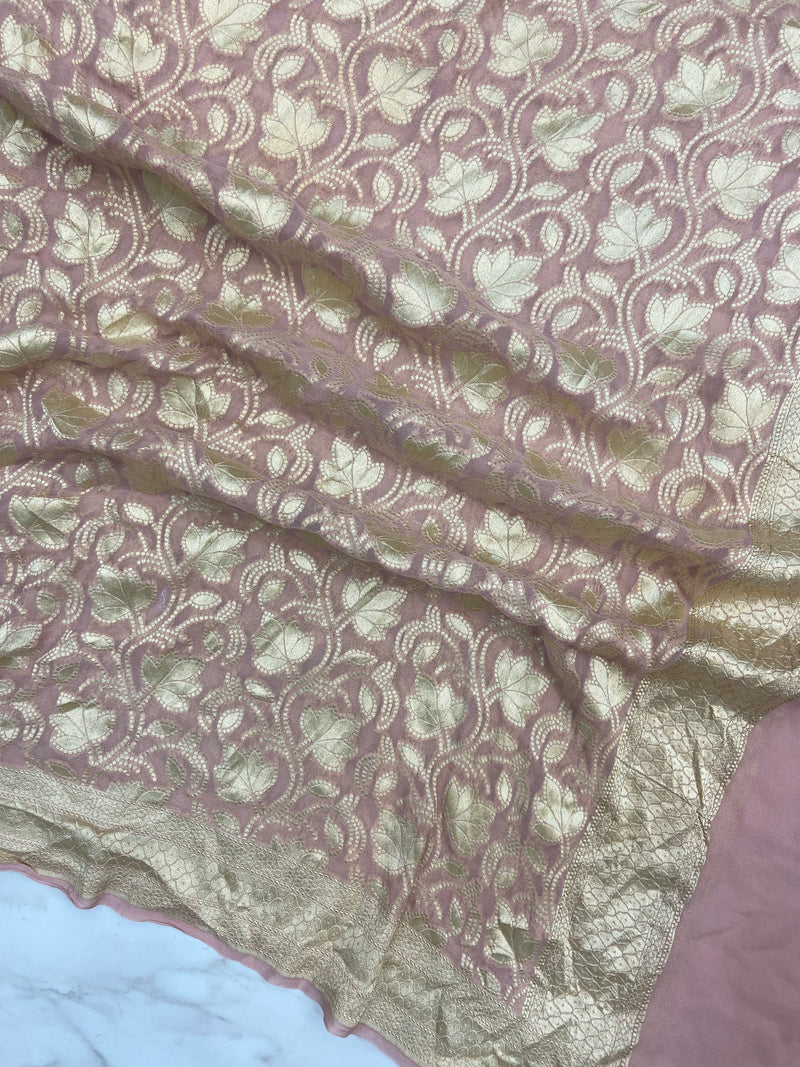 Pure Khaddi Georgette Handloom Dupatta - The Handlooms