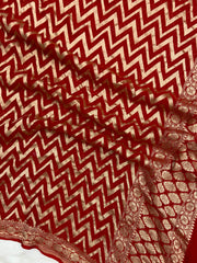 Pure Khaddi Georgette Handloom Dupatta - The Handlooms