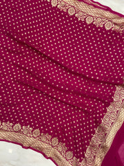 Pure Khaddi Georgette Handloom Dupatta - The Handlooms