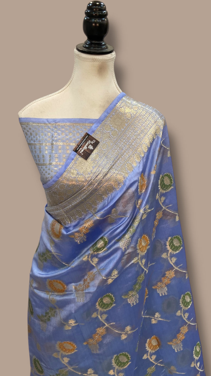 Pure Dupion Silk Banarasi Saree - The Handlooms