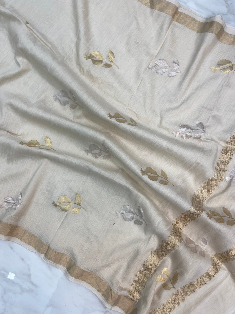 Pure Moonga handloom Dupatta - The Handlooms