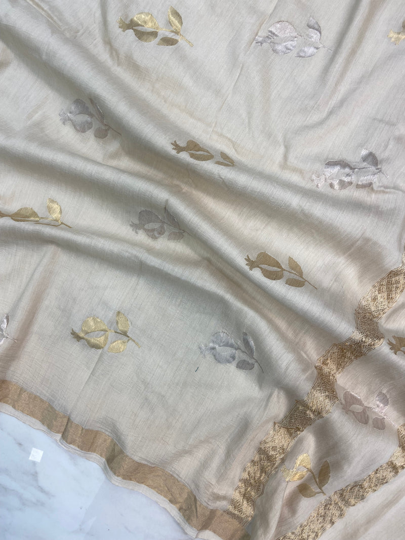 Pure Moonga handloom Dupatta - The Handlooms