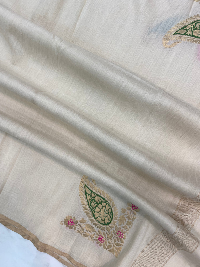 Pure Moonga handloom Dupatta - The Handlooms