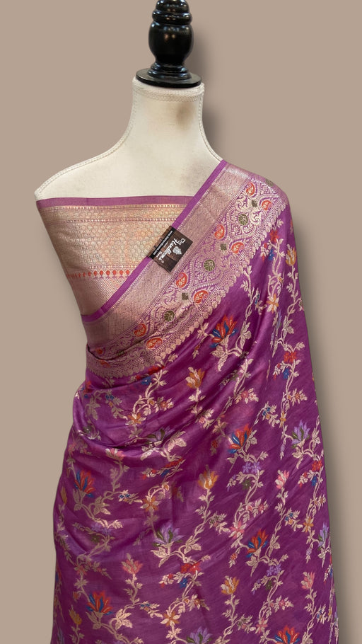 Pure Tussar Silk Handloom Banarasi Saree - The Handlooms