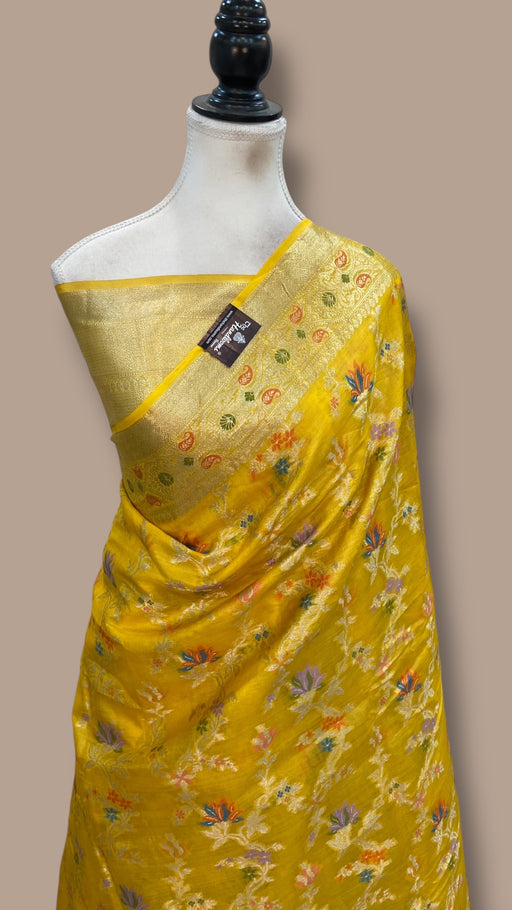 Pure Tussar Silk Handloom Banarasi Saree - The Handlooms
