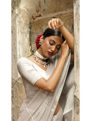 Pure Tissue Silk Handloom Banarasi Saree - Plain - The Handlooms