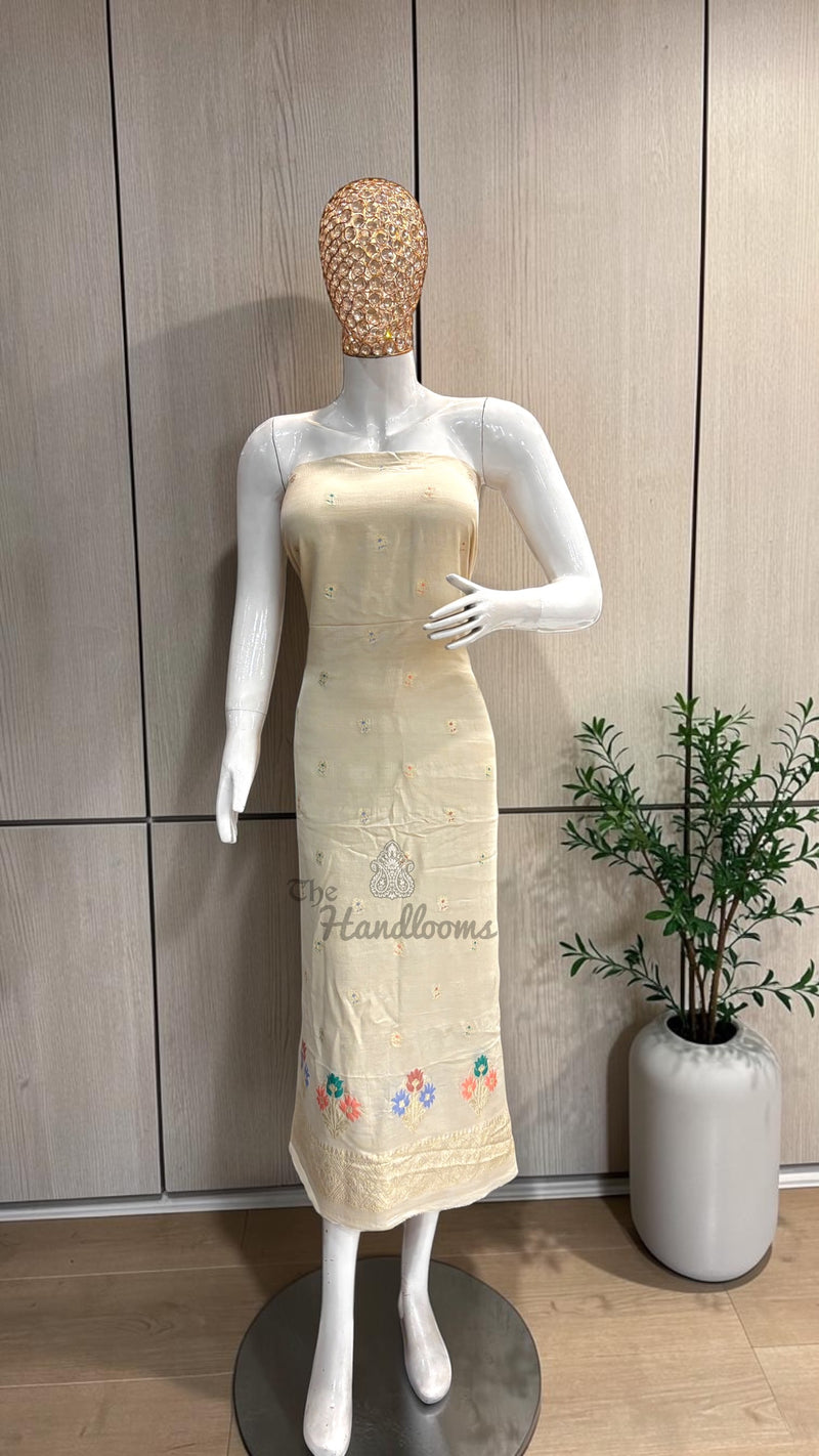 Pure Moonga Georgette Banarasi Dress Material