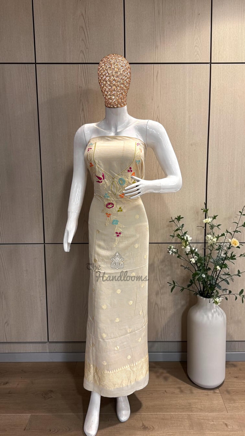 Pure Moonga Georgette Banarasi Dress Material