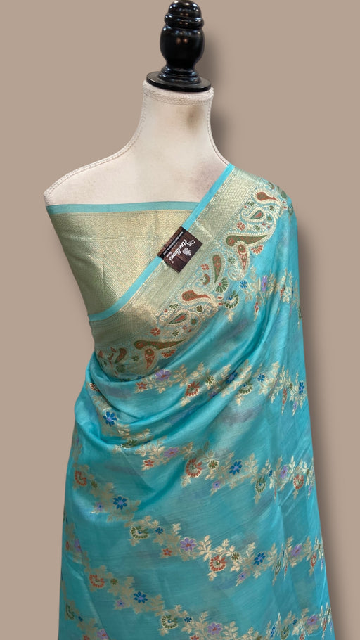 Pure Tussar Silk Handloom Banarasi Saree - The Handlooms