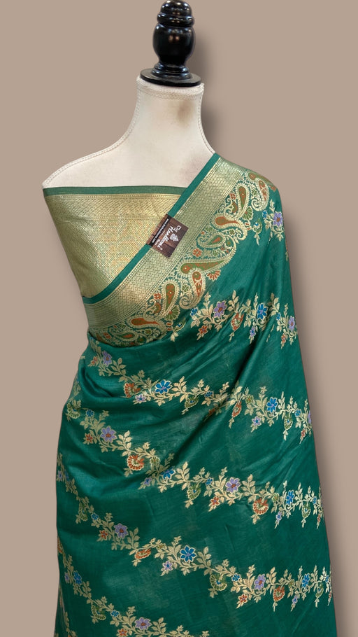 Pure Tussar Silk Handloom Banarasi Saree - The Handlooms