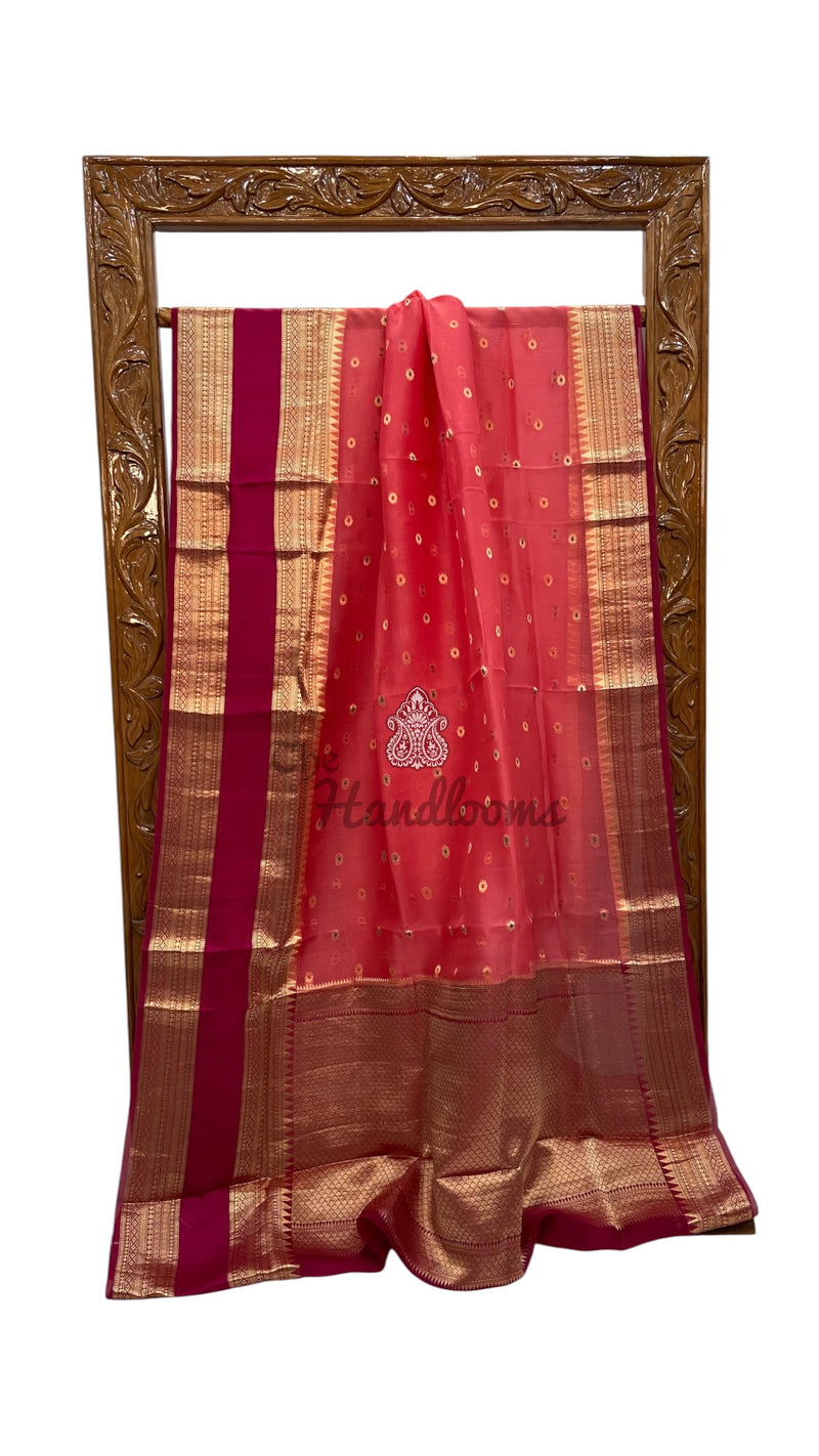 Pure Kora Handloom Banarasi Saree