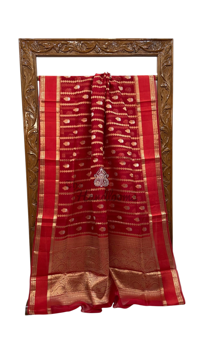 Pure Kora Handloom Banarasi Saree