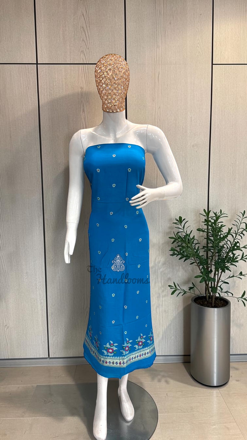 Pure Moonga Georgette Banarasi Dress Material