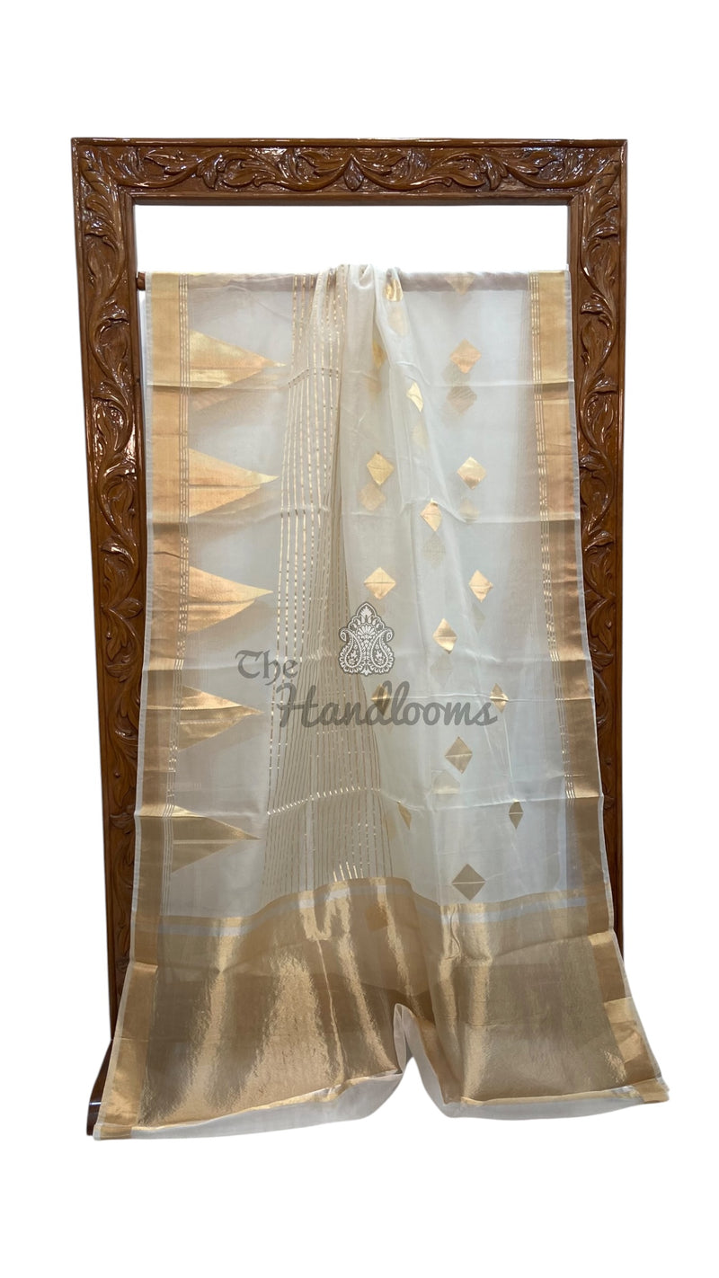 Pure Kora Handloom Banarasi Saree