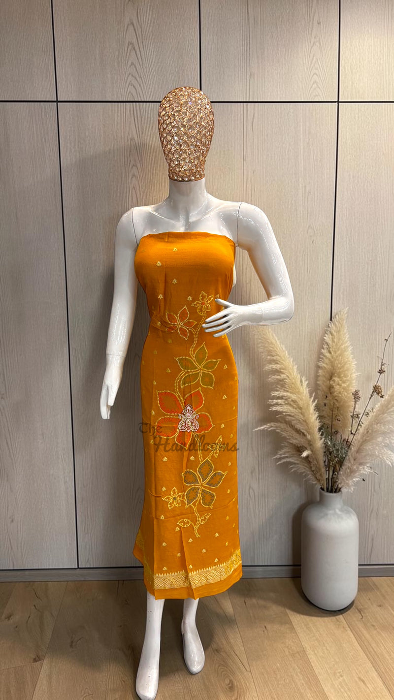 Pure Moonga Georgette Banarasi Dress Material
