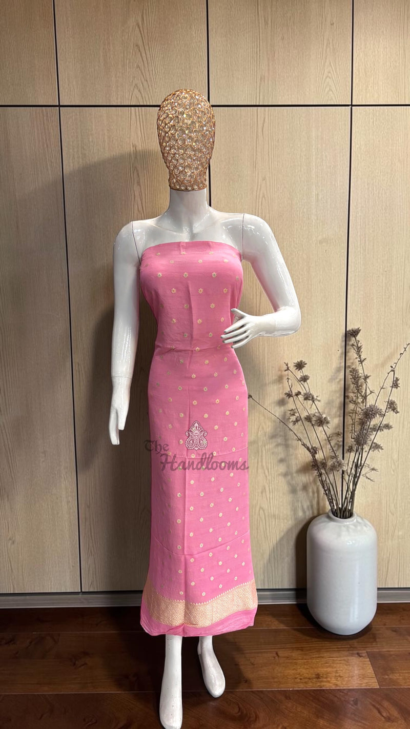 Pure Moonga Georgette Banarasi Dress Material