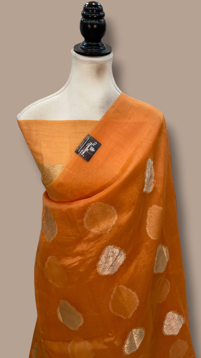 Pure Kora Handloom Banarasi Saree