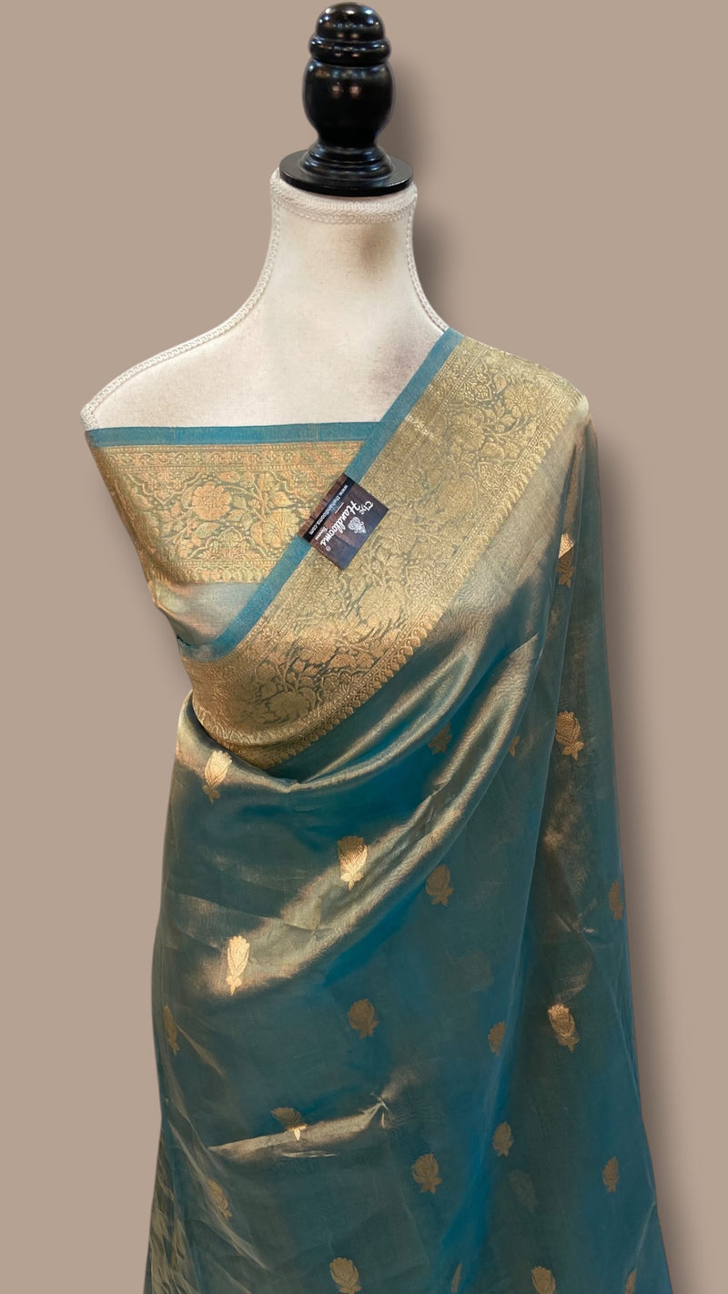 Pure Kora Tissue Silk Handloom Banarasi Saree