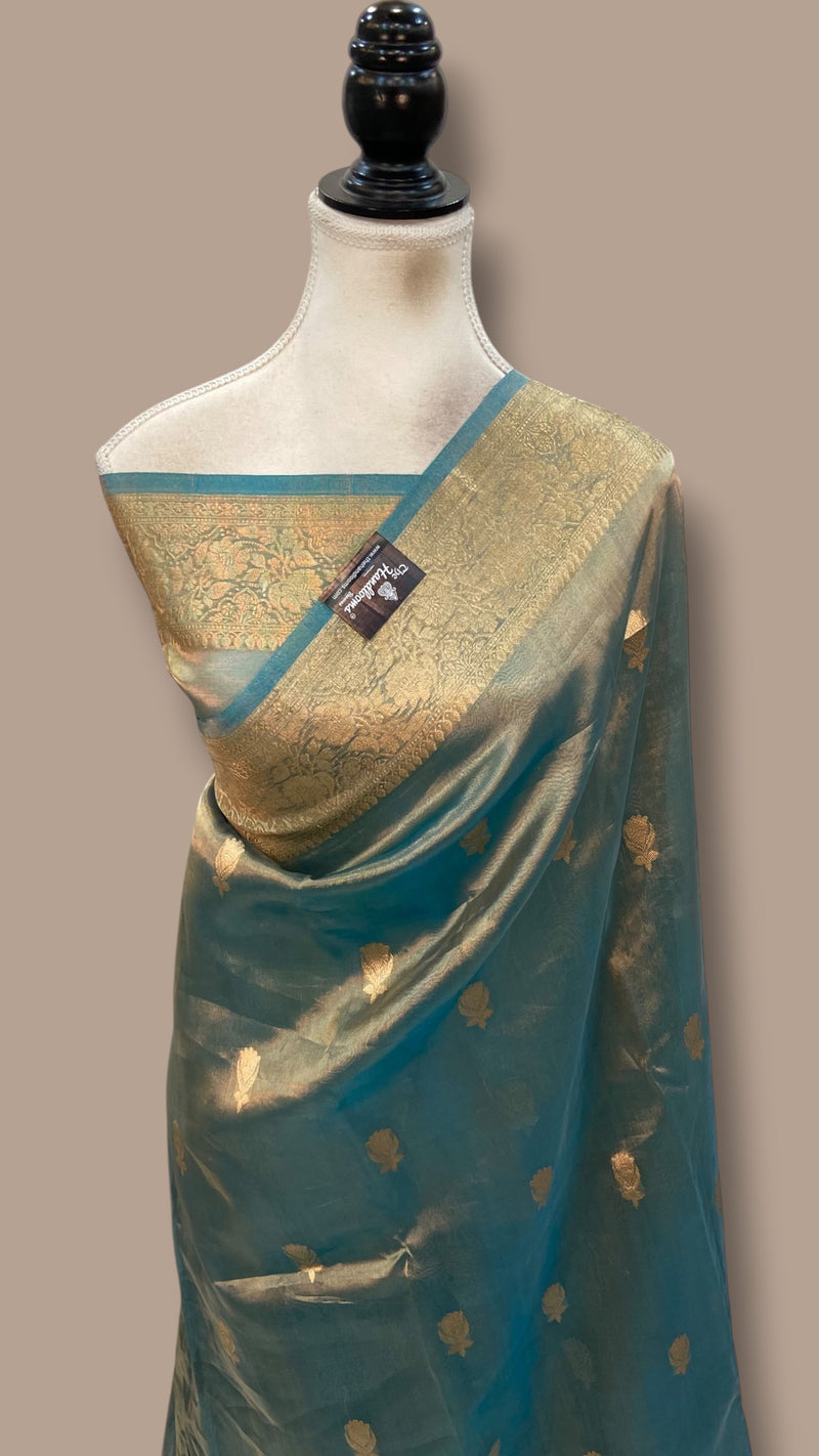 Pure Kora Tissue Silk Handloom Banarasi Saree