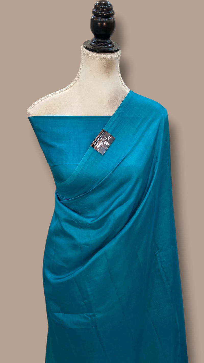 Pure Katan Silk Handloom Banarasi Saree-Plain