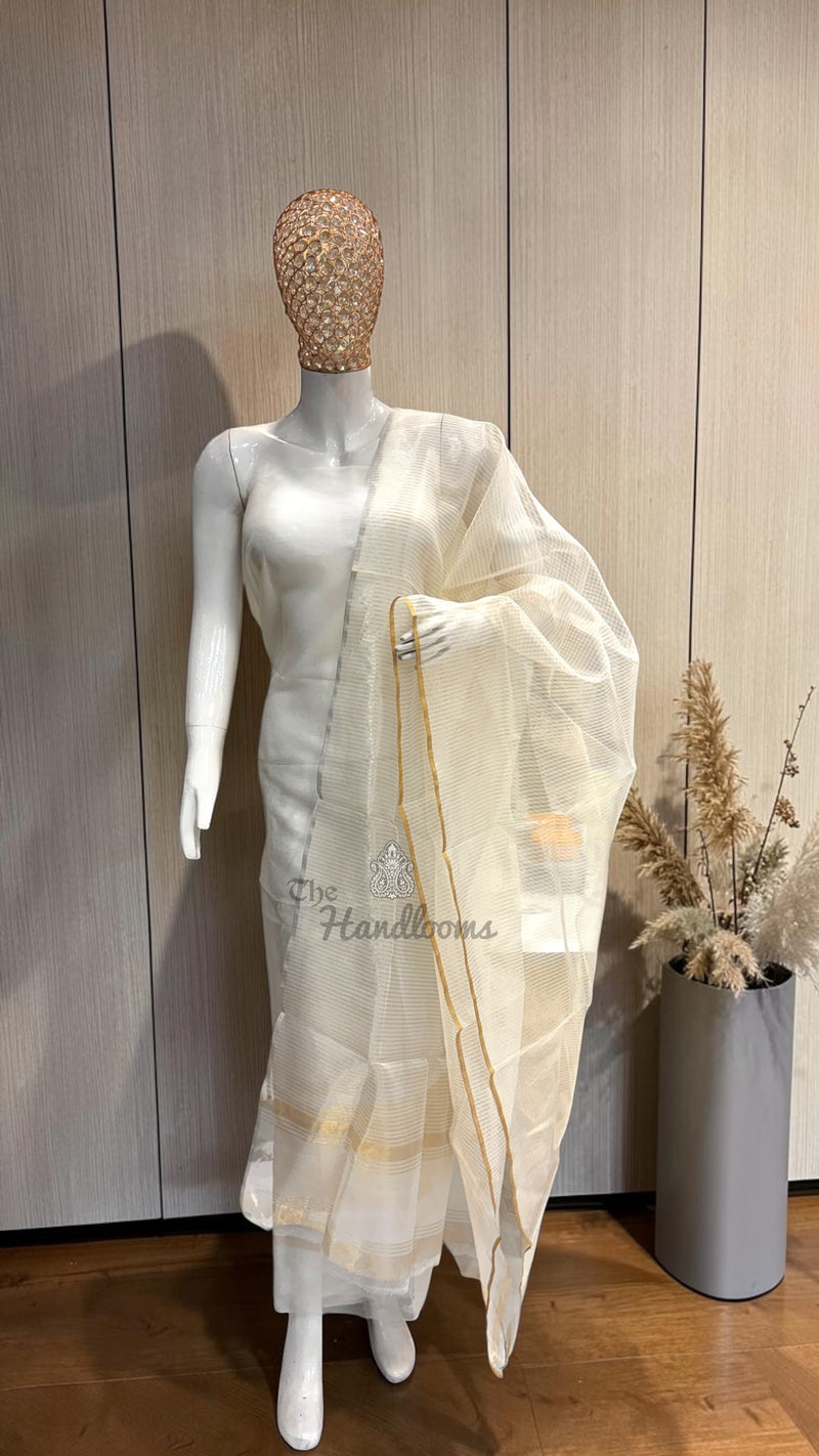 Pure Organza Banarasi Handloom Dress Material