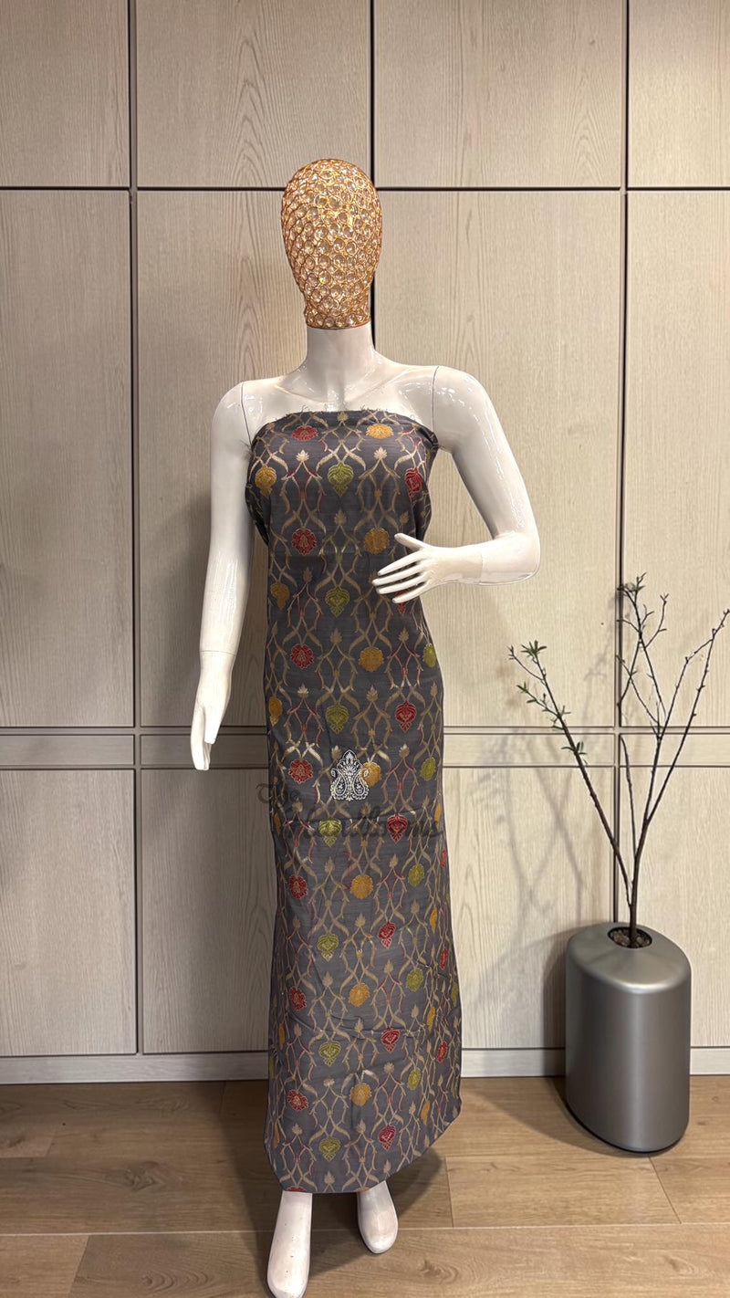 Pure Moonga Georgette Banarasi Dress Material