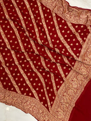 Pure Chiffon Khaddi Banarasi Dupatta - The Handlooms
