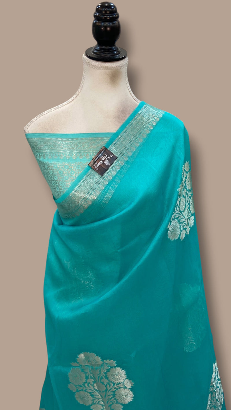 Pure Kora Handloom Banarasi Saree